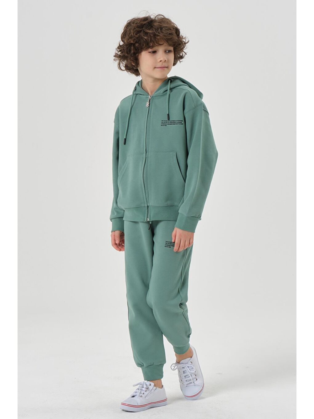 Yeşil Mevsimlik Erkek Çocuk Eşofman Takımı-3