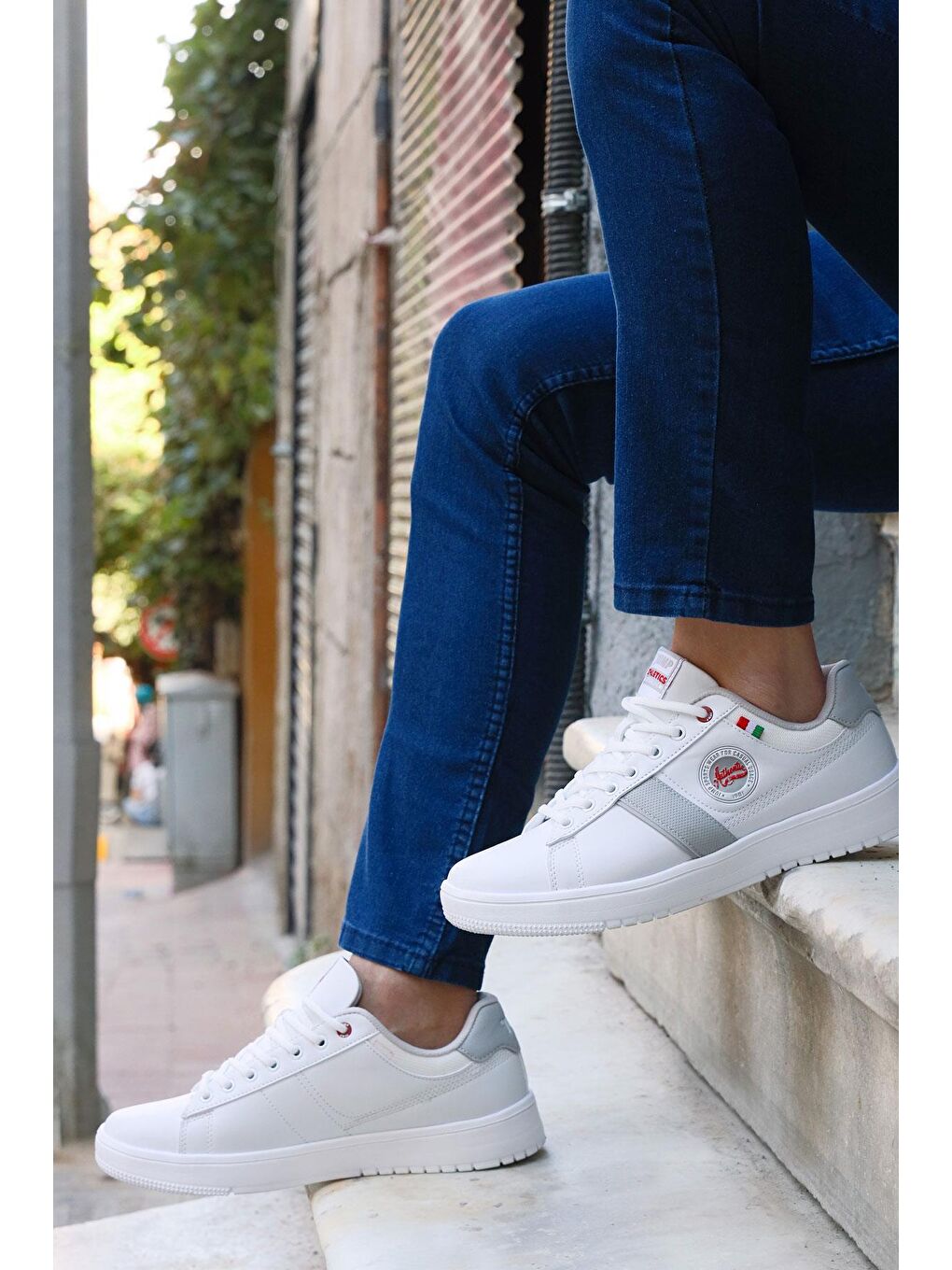 27796 Beyaz Erkek Sneaker Günlük Spor Ayakkabı-1