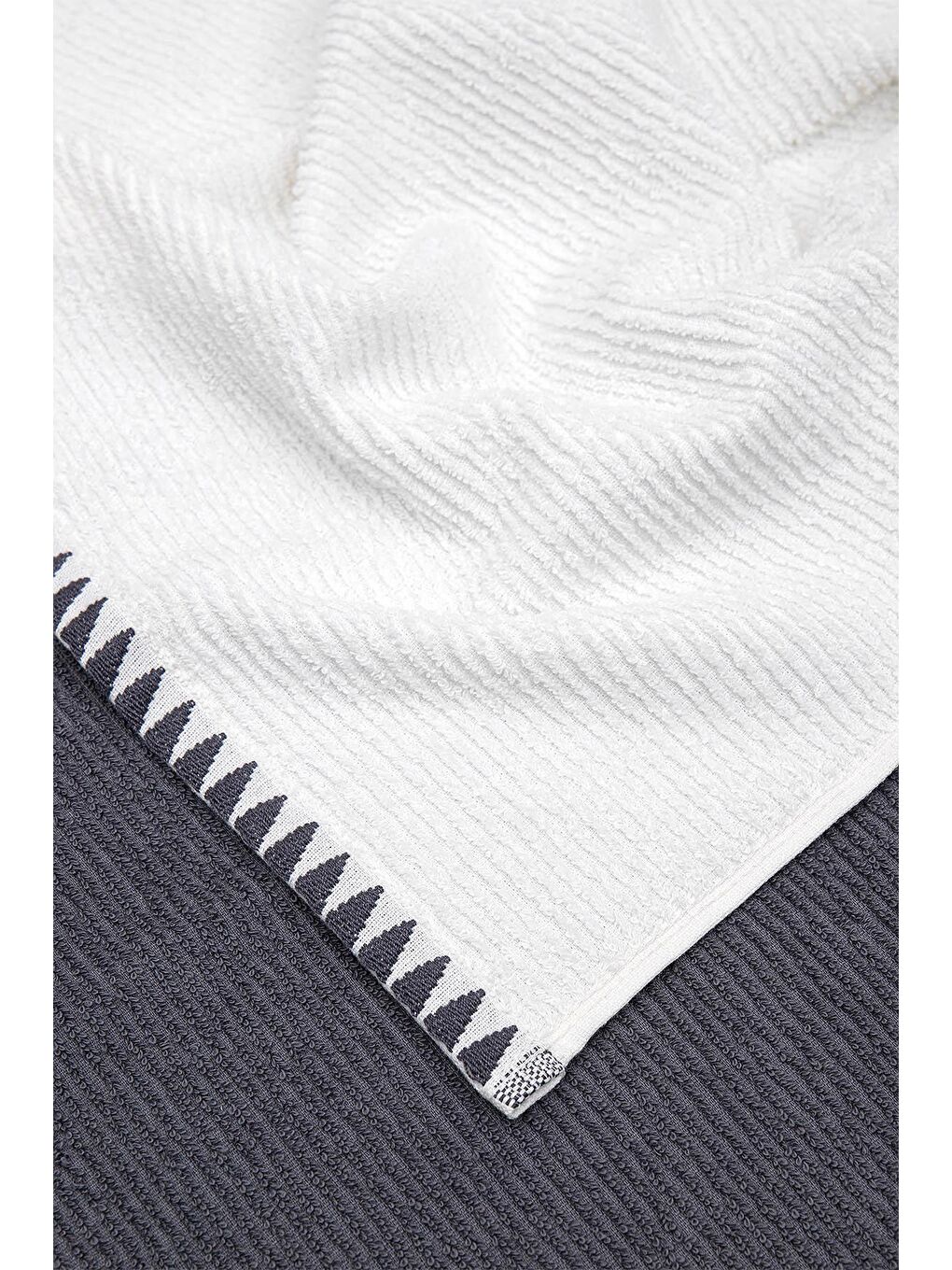 Vera 2'li Mutfak Havlusu %100 Pamuk Bukle-Bukle Krem-Lacivert 50X70 Cm-2