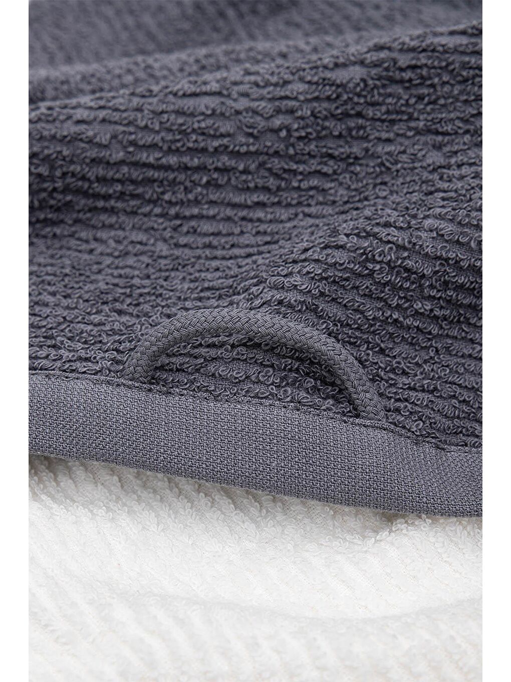 Vera 2'li Mutfak Havlusu %100 Pamuk Bukle-Bukle Krem-Lacivert 50X70 Cm-3