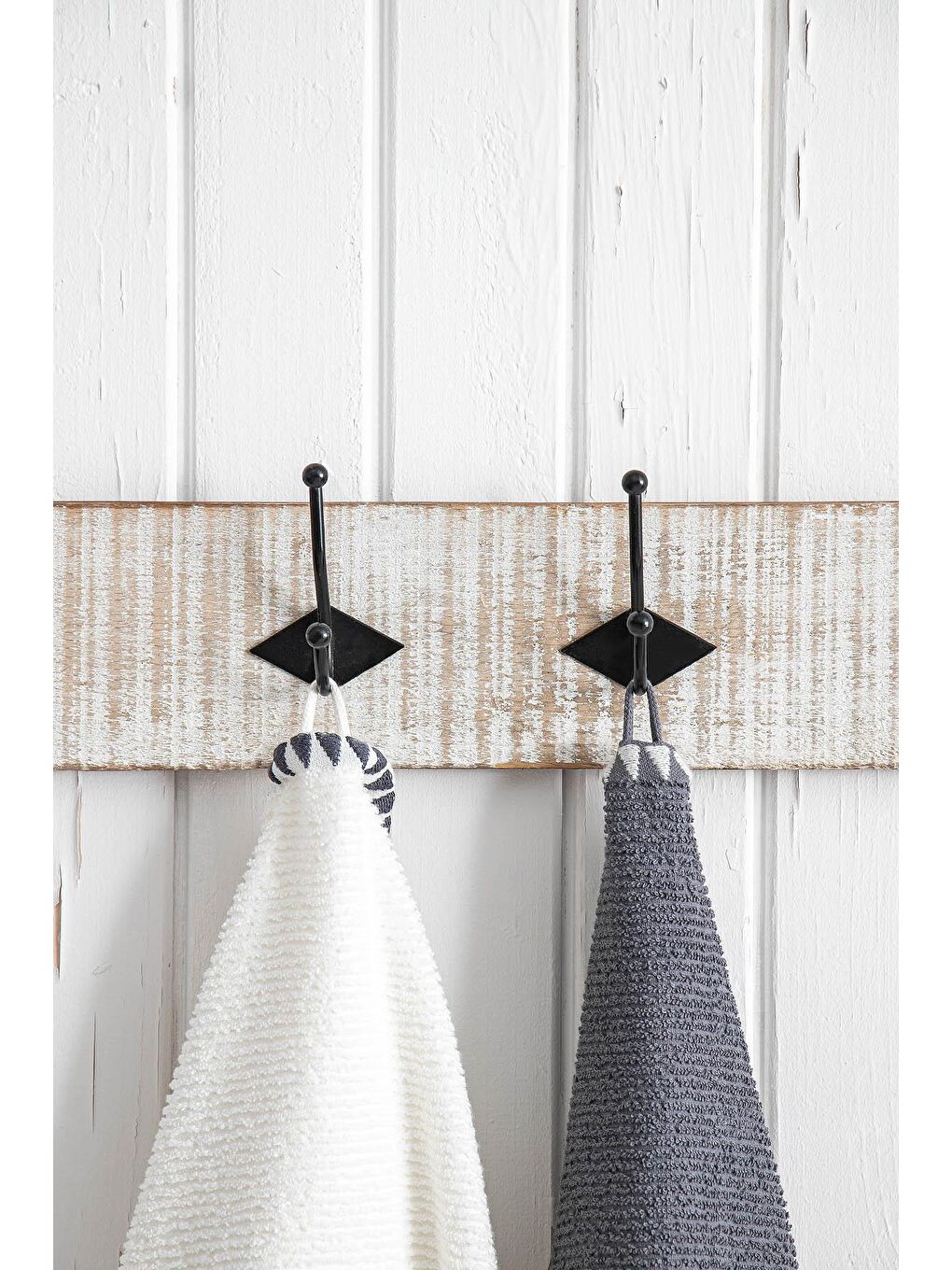 Vera 2'li Mutfak Havlusu %100 Pamuk Bukle-Bukle Krem-Lacivert 50X70 Cm-5