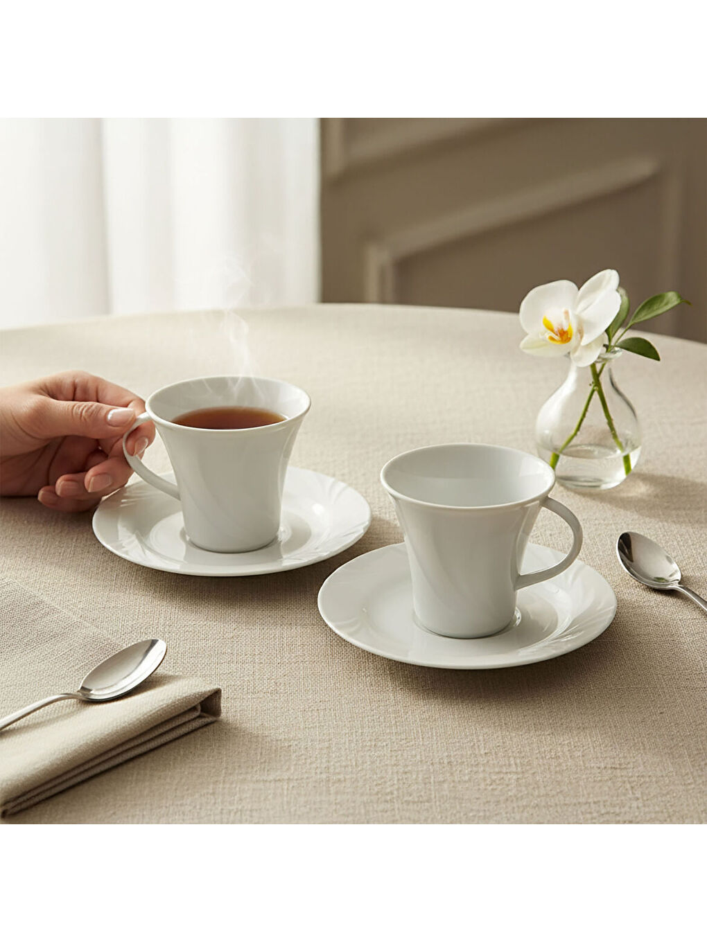 Ekru Soprano 2 Kişilik Çay Fincanı