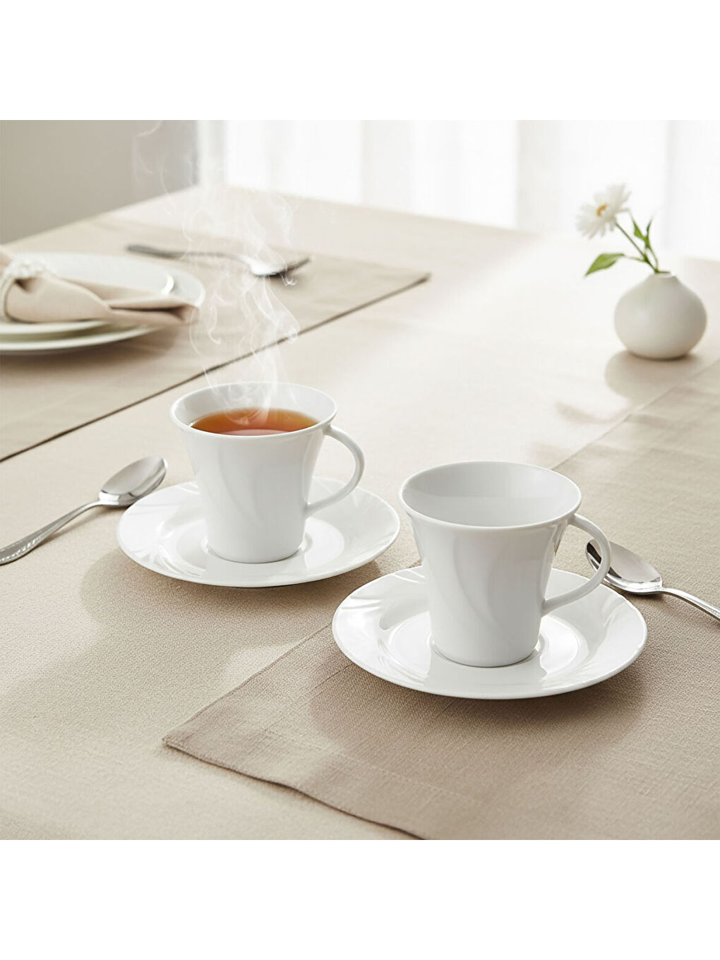 Ekru Soprano 2 Kişilik Çay Fincanı-1