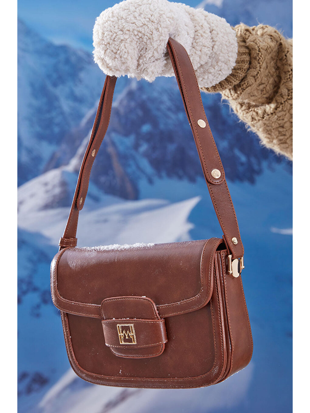 Kahverengi Premıum Kapaklı Çanta Taba-2