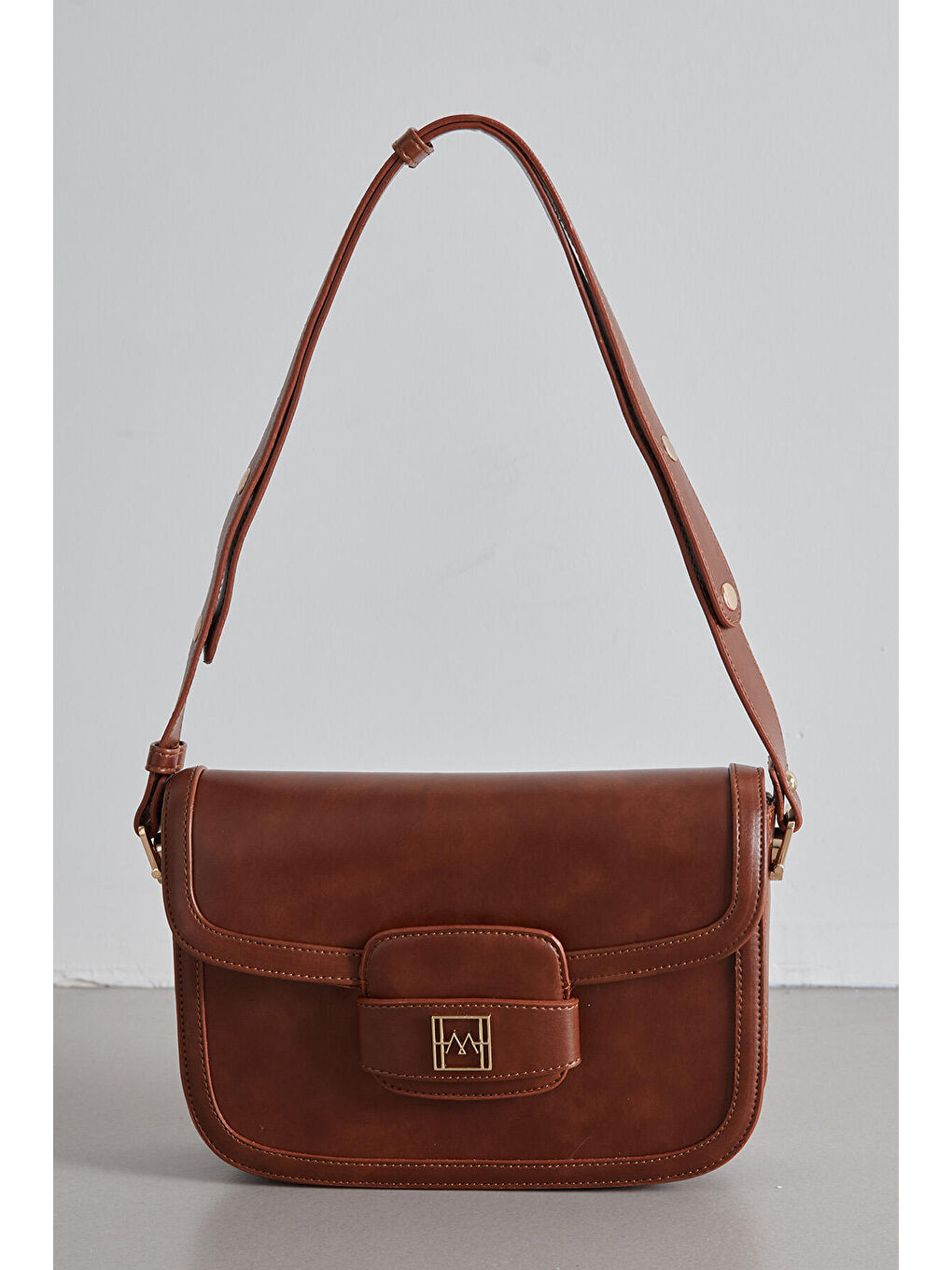 Kahverengi Premıum Kapaklı Çanta Taba-3