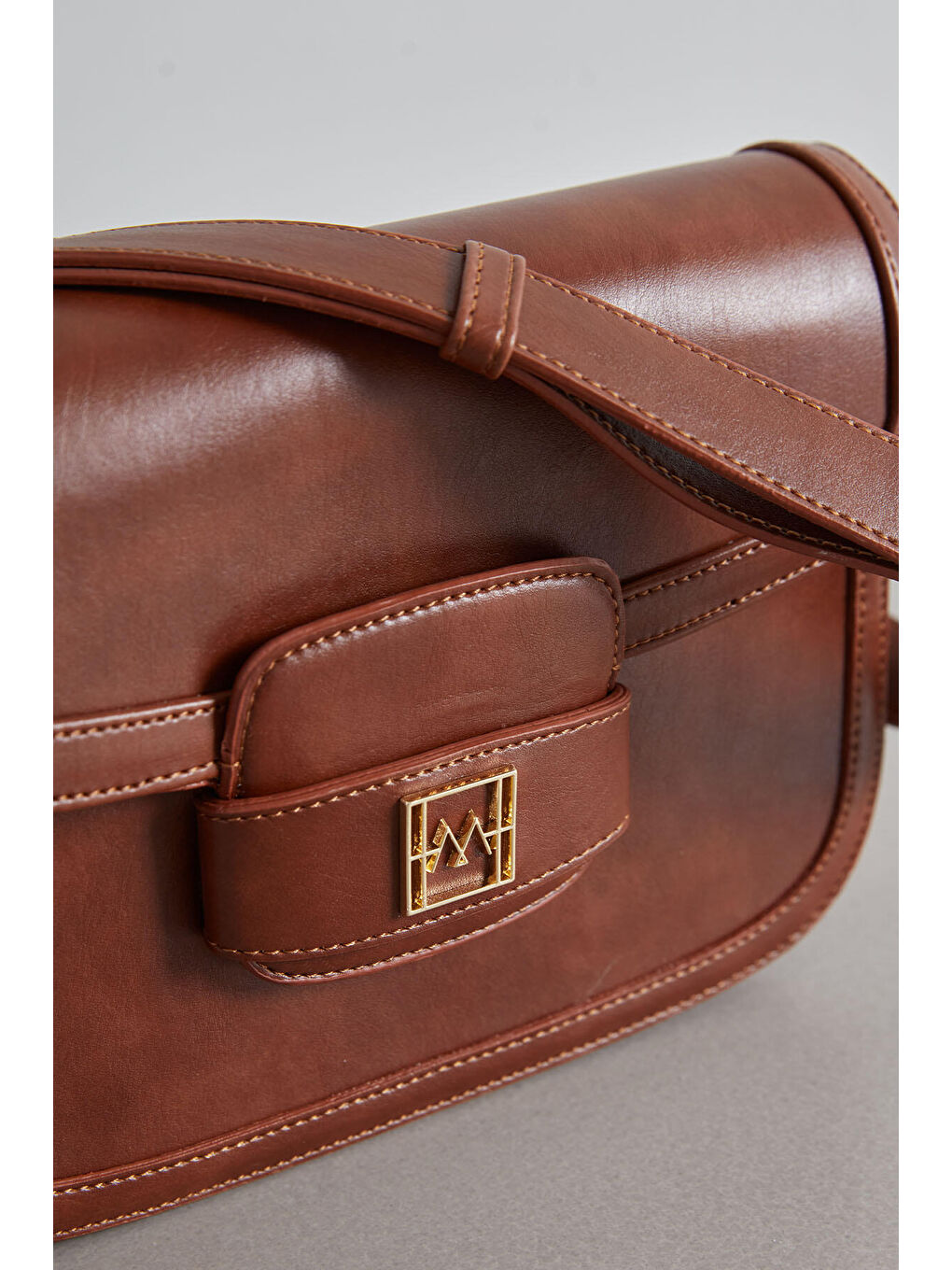 Kahverengi Premıum Kapaklı Çanta Taba-6