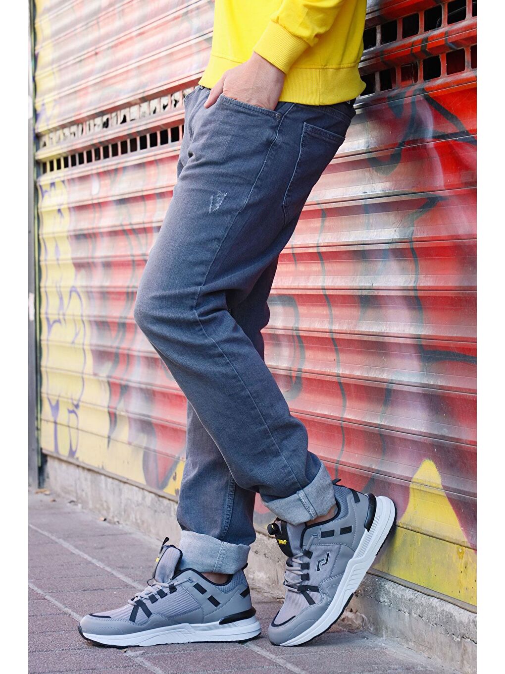 26518 Gri Erkek Sneaker Günlük Spor Ayakkabı-2