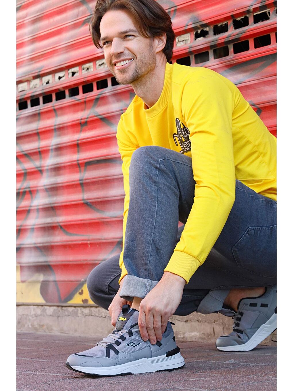 26518 Gri Erkek Sneaker Günlük Spor Ayakkabı-3