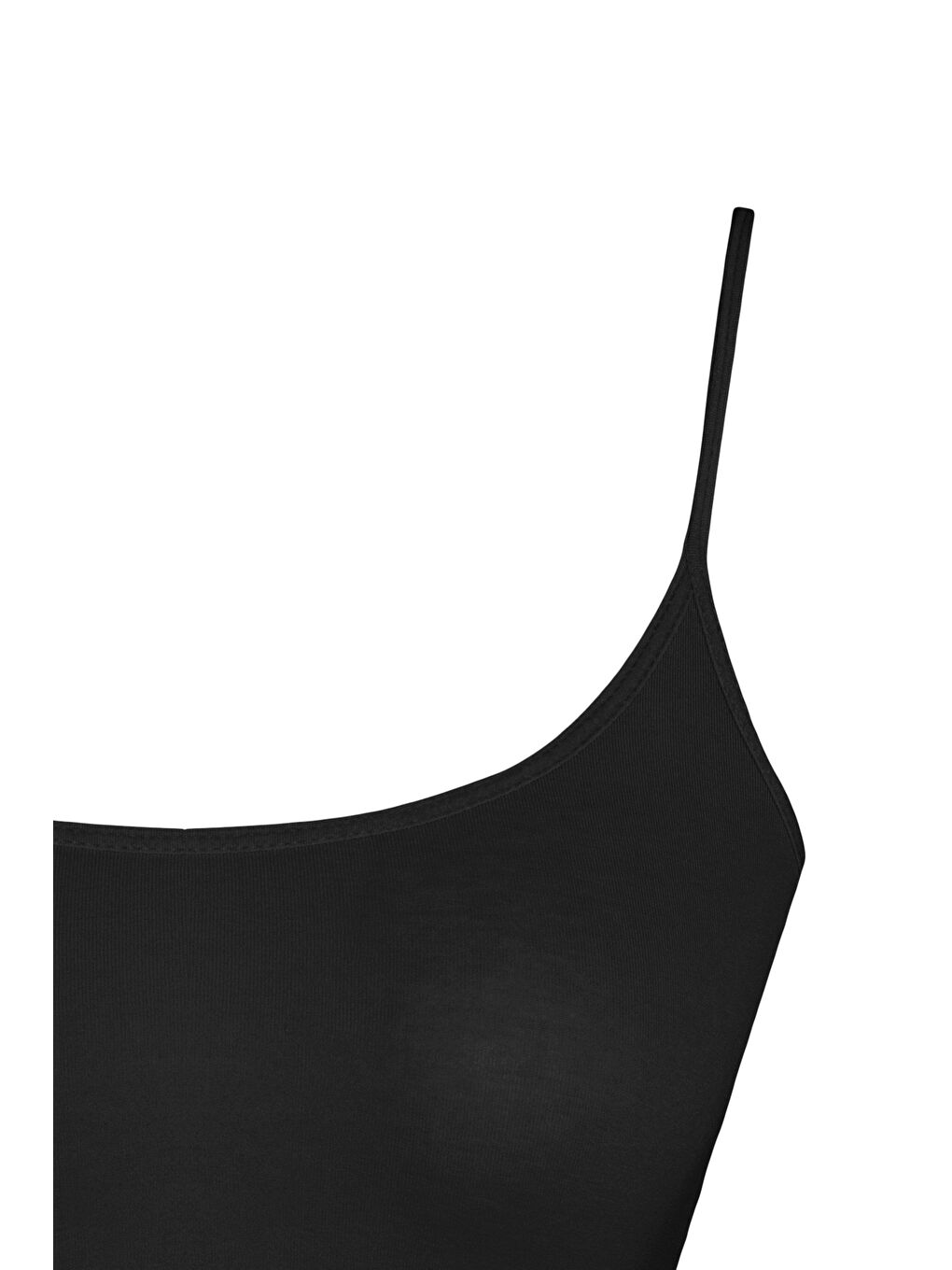 Siyah Pamuklu İnce Askılı Kapsız Kız Çocuk Alıştırma Büstiyer-1