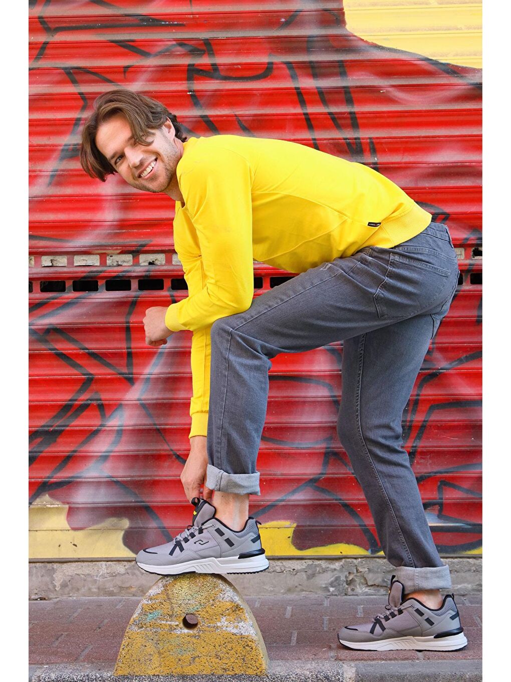 26518 Gri Erkek Sneaker Günlük Spor Ayakkabı-4