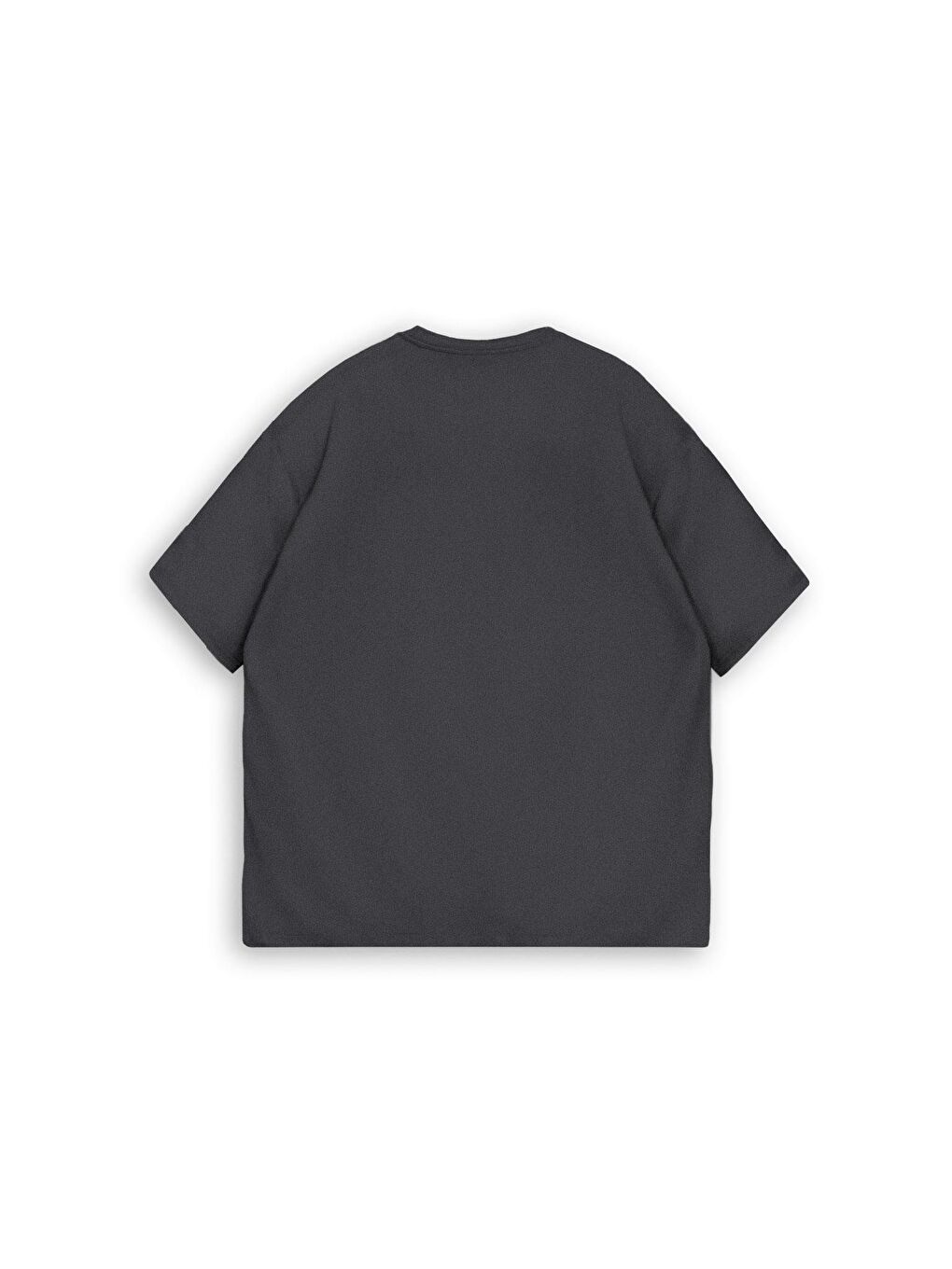 Gri Oversize Eskitme Görünümlü Tişört Füme-2