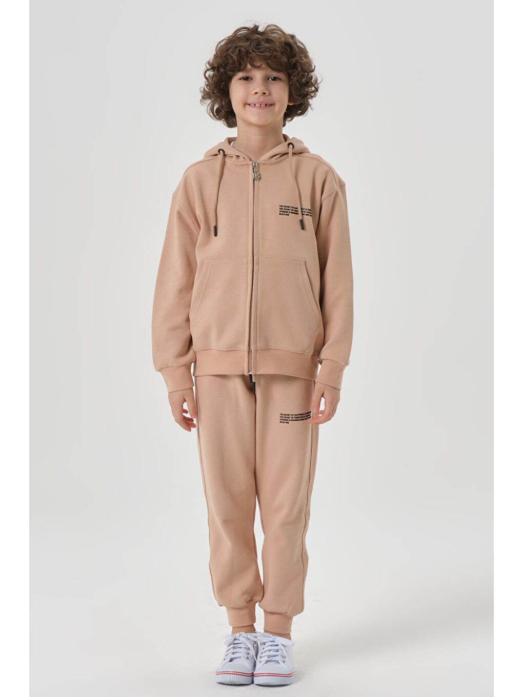 Bej Mevsimlik Erkek Çocuk Eşofman Takımı