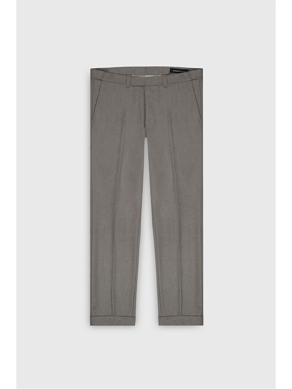 Bej Erkek Vizon Slim Fit Dar Kesim Beli Gizli Lastikli Yan Cepli Esnek Klasik Pantolon-6