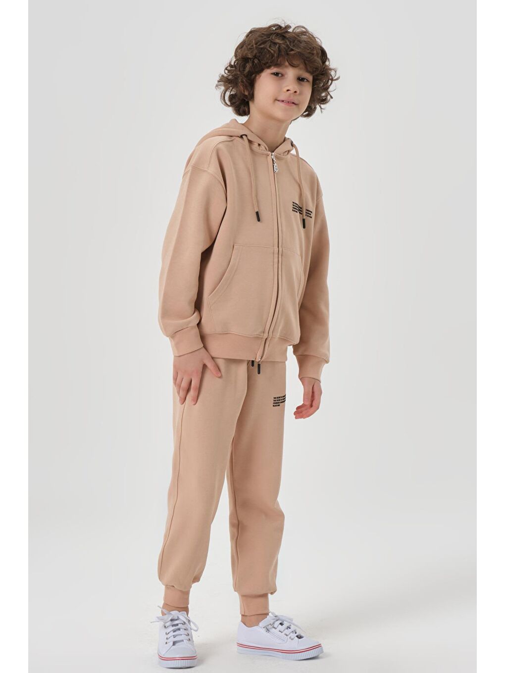 Bej Mevsimlik Erkek Çocuk Eşofman Takımı-4