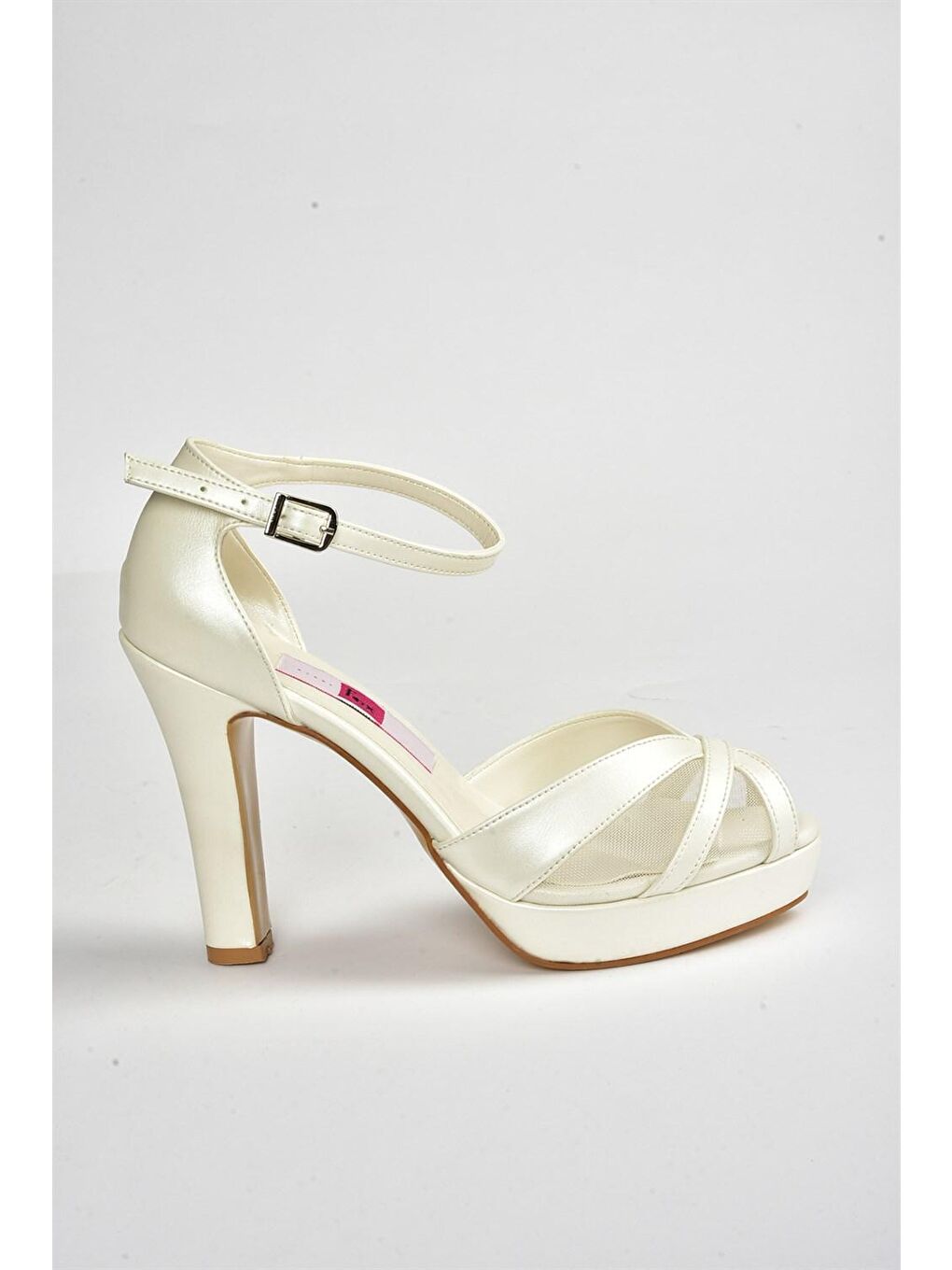 Ekru Sedef Platform Topuklu Kadın Abiye Ayakkabı M348202009-4