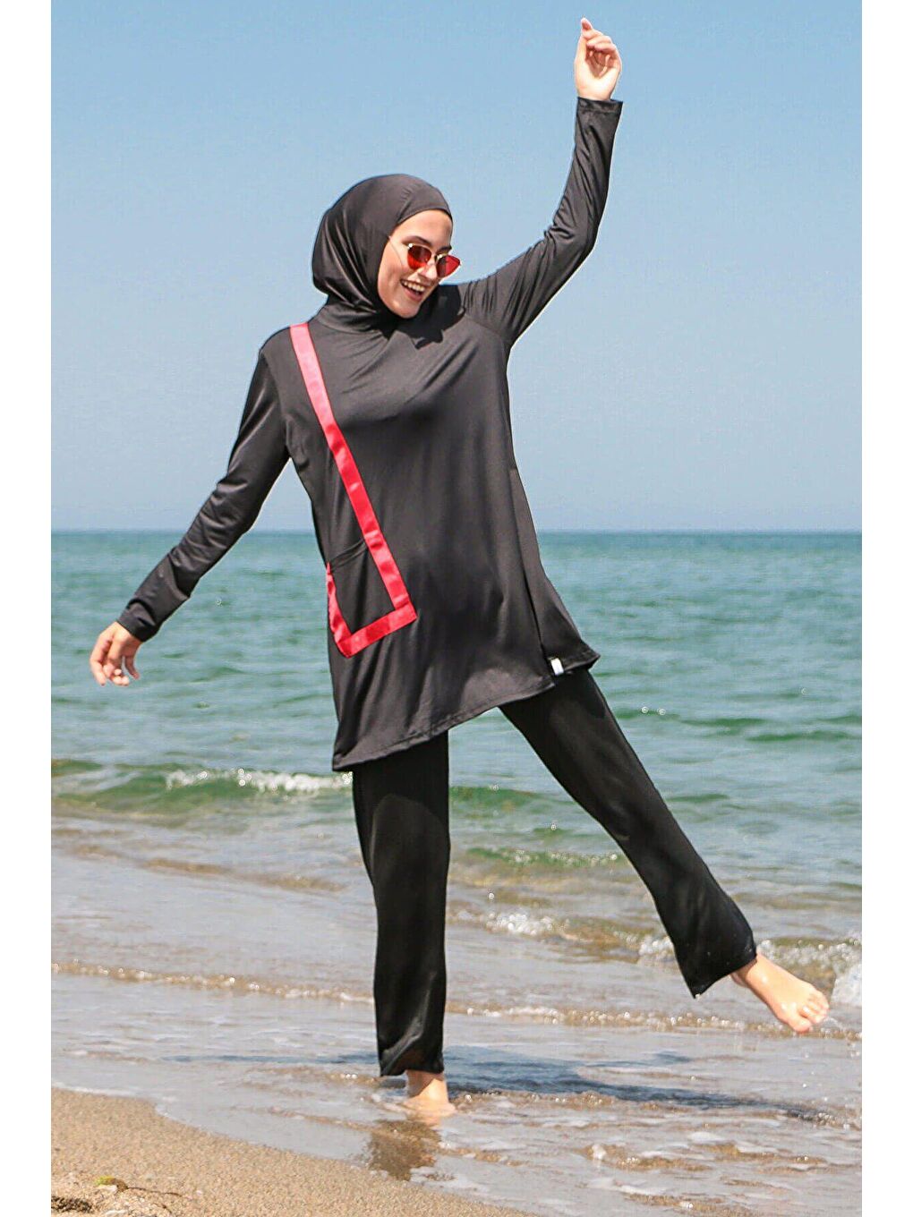 Siyah Tam Kapalı Tesettür Mayo M2109