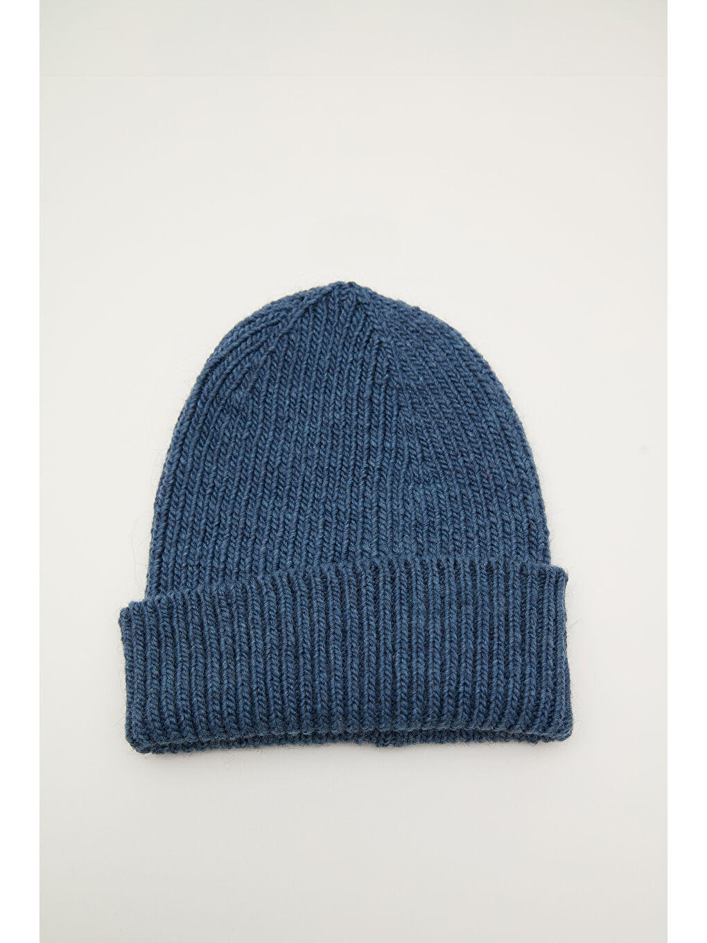 Kalın Örgü Bere İndigo-3