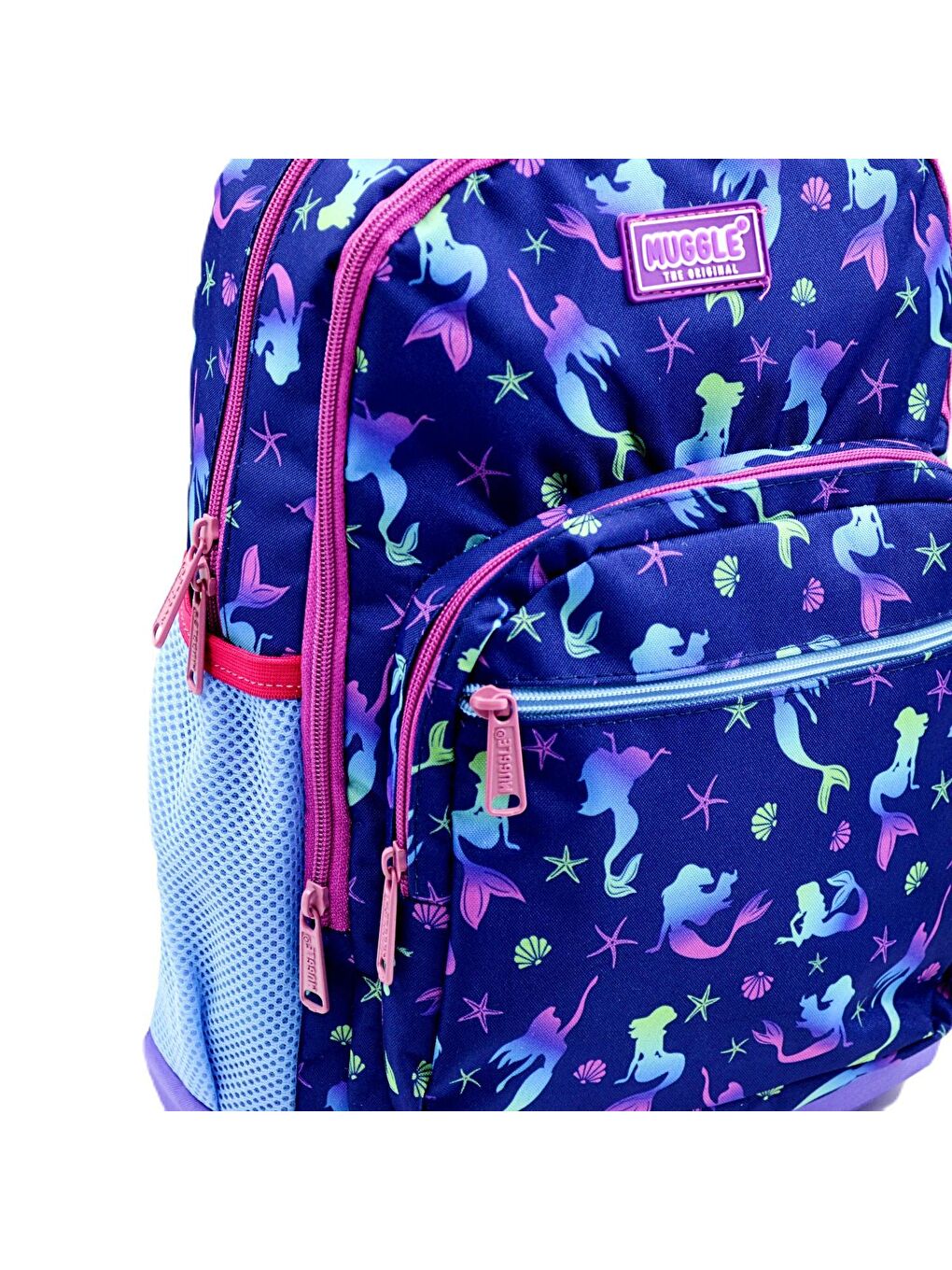 4 Bölmeli Mermaid Mor Okul Sırt Çantası(MU-0266)-3