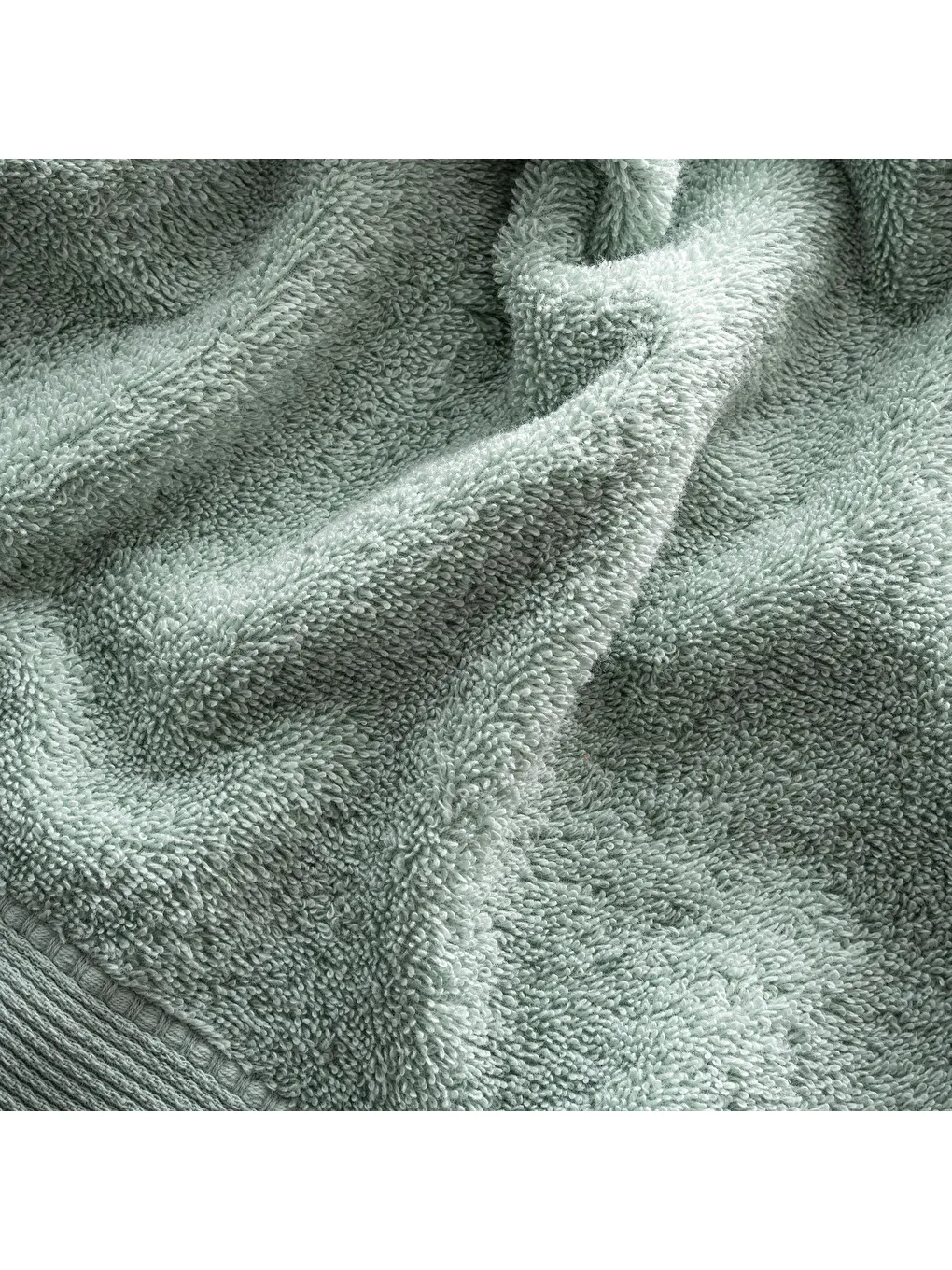 Turkuaz Elena El Yüz Havlusu %100 Pamuk Penye Mint 50x90 Cm-2