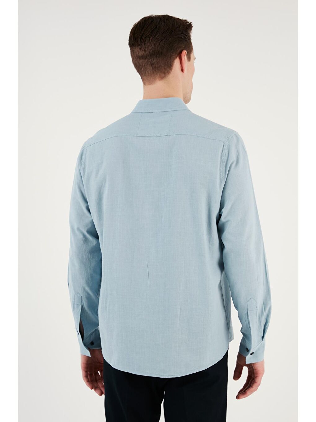 Turkuaz Regular Fit Düğmeli Yaka %100 Pamuk Erkek Gömlek CF20S111871-5