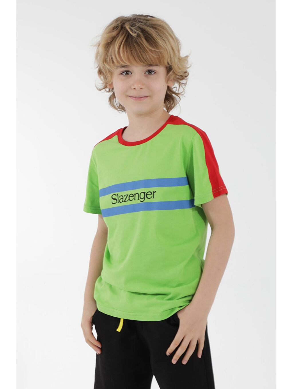 SLAZENGER Yeşil PAT Erkek Çocuk T-Shirt Yeşil