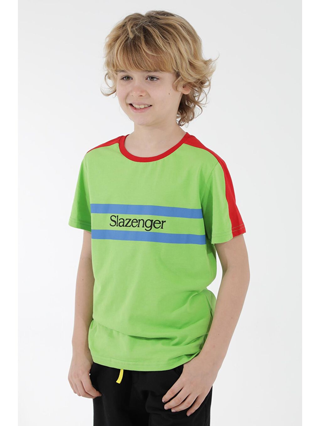 SLAZENGER Yeşil PAT Erkek Çocuk T-Shirt Yeşil - 1