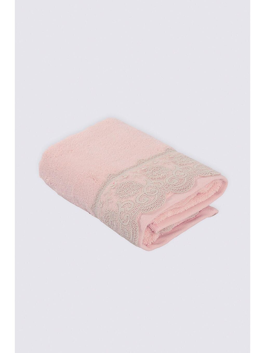 Pembe Tuğsen El Yüz Havlusu Organik Pamuk  Pudra 50x90 Cm