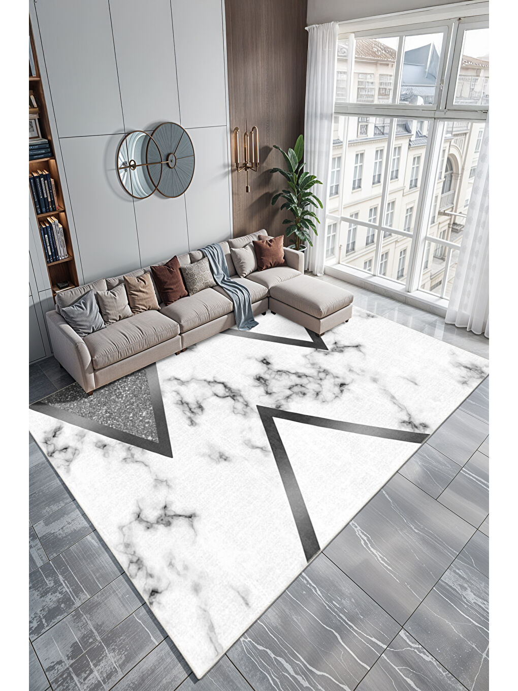 Karışık Dekoratif Özel Tasarım Modern Halı 120x180-2