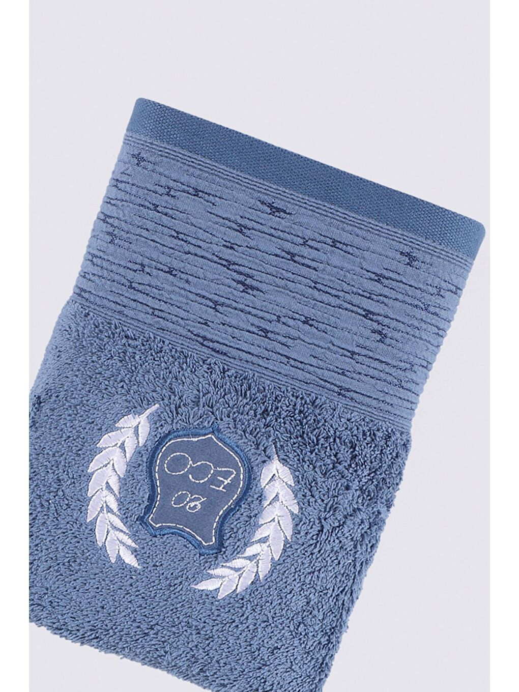 Mavi Derin El Yüz Havlusu Organik Pamuk 50x90 Cm-2