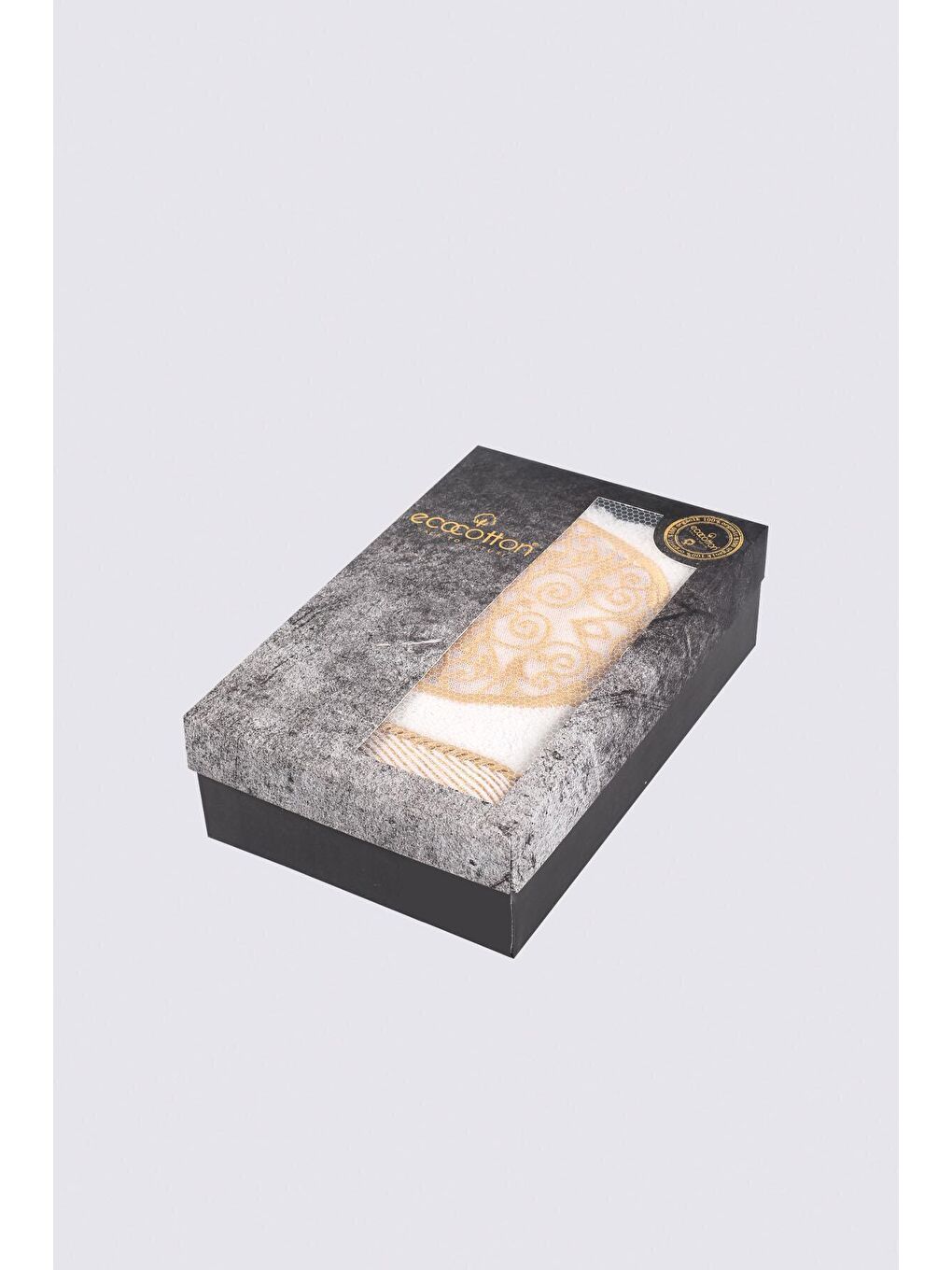 Ekru Arus El Yüz Havlusu Organik Pamuk Krem 50x90 Cm-1