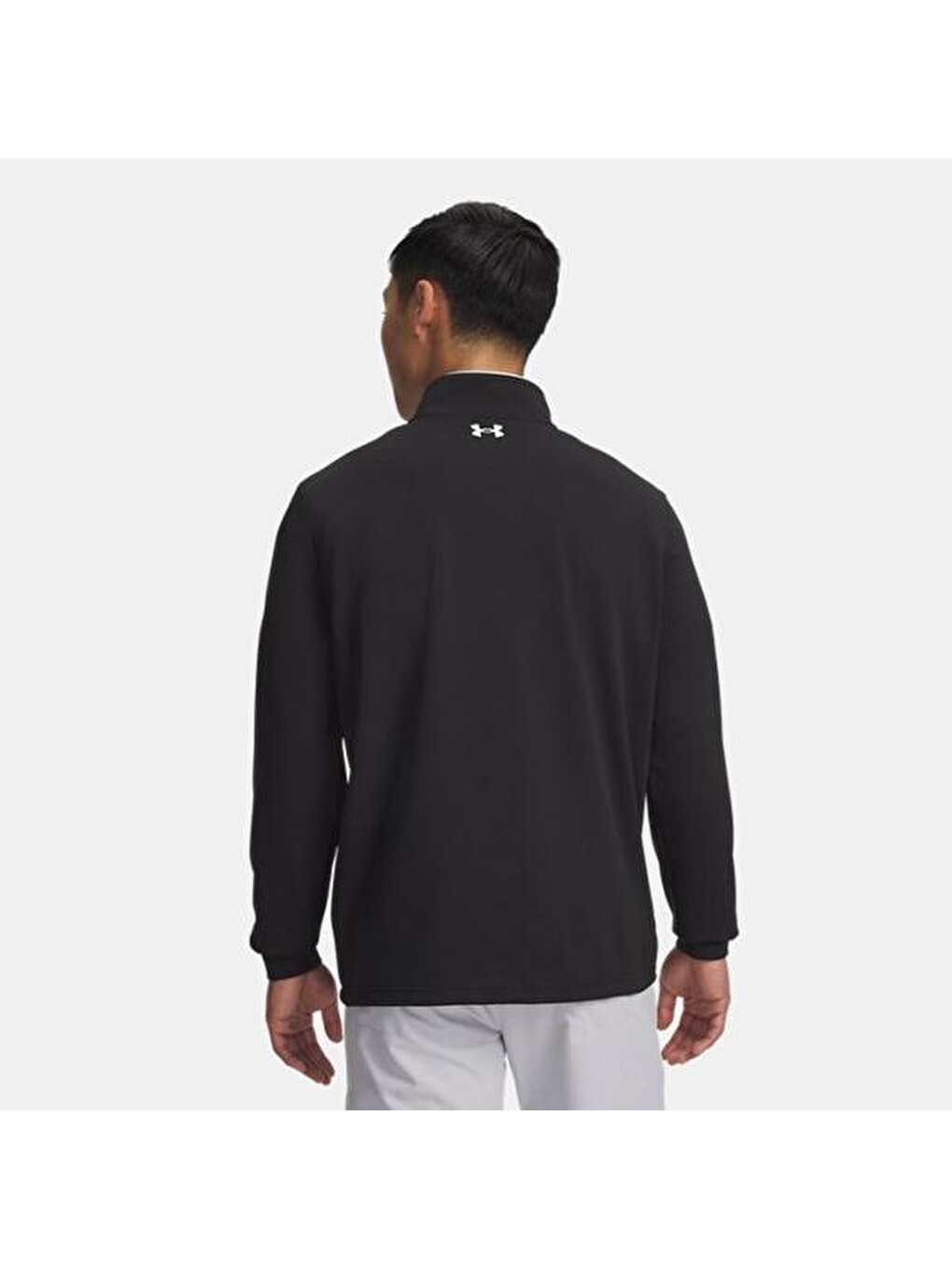 Matchplay 1/4 Zip Erkek Siyah Uzun Kollu Tişört-1