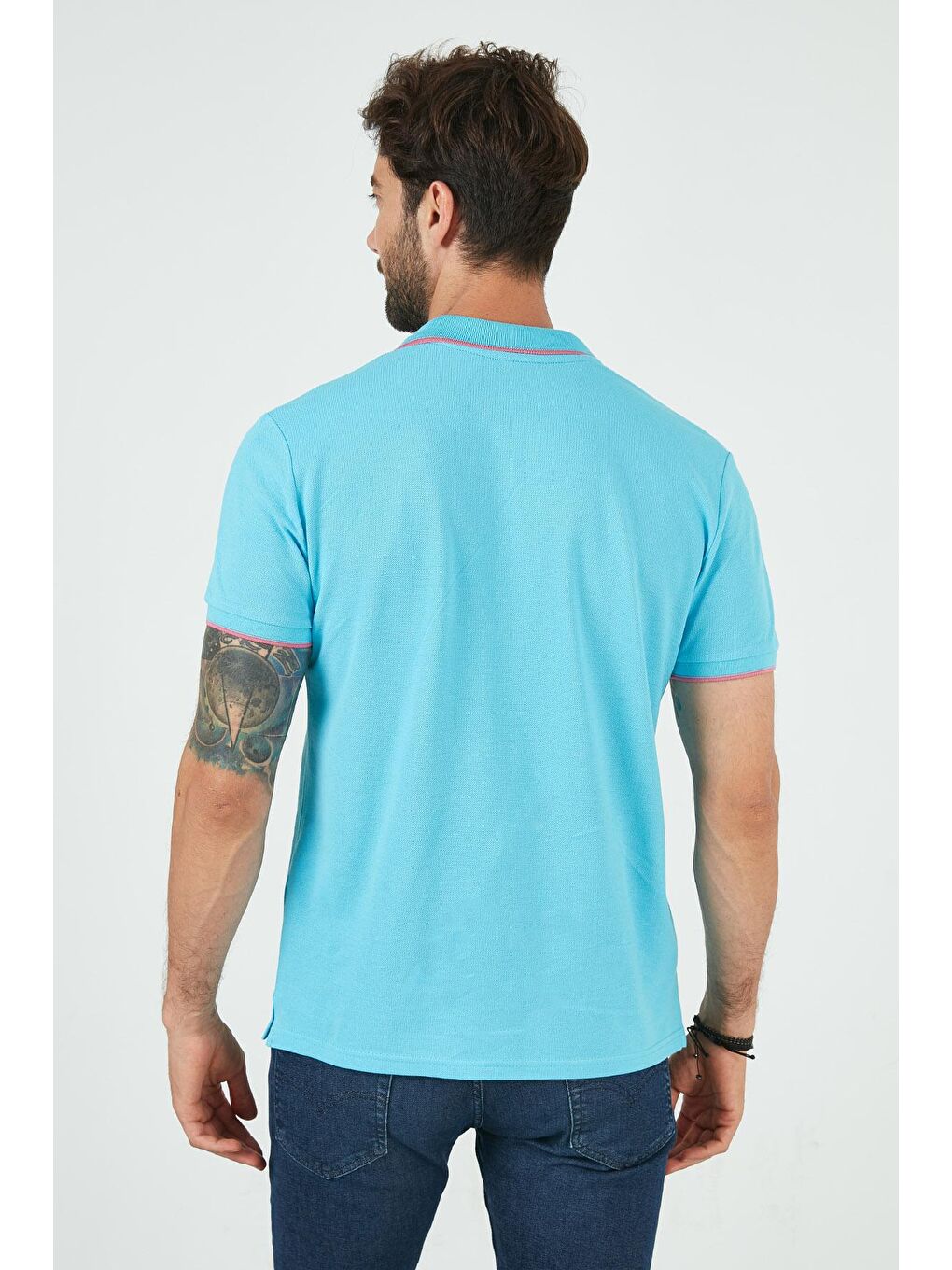 Buratti Mavi %100 Pamuk Düğmeli Regular Fit Polo Tişört 5902118 - 3