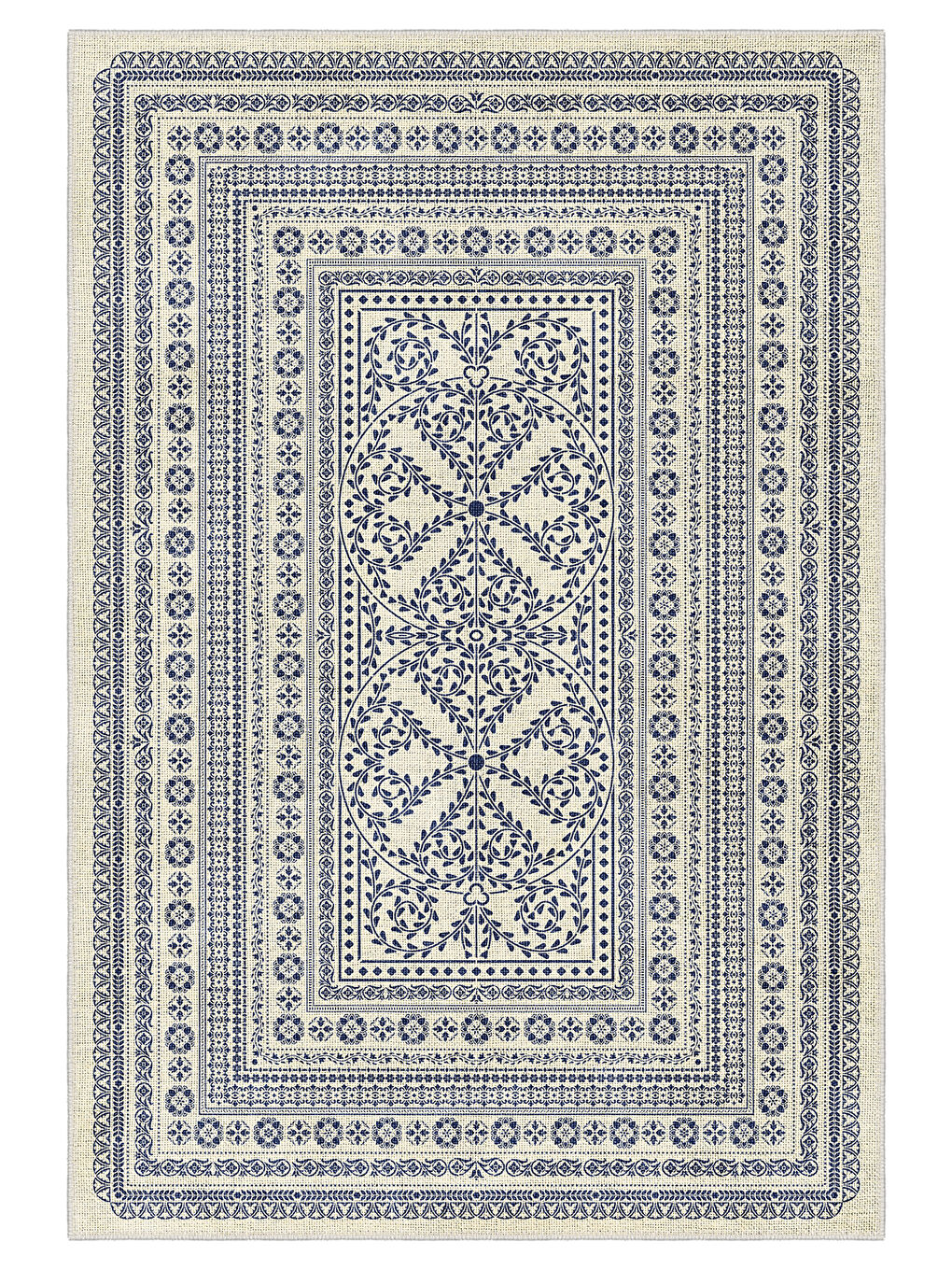 Beyaz Modern Dekoratif Yıkanabilir Kaymaz Taban Halı – İnce, Yumuşak Salon Halısı, Mutfak Halısı ve Yolluk