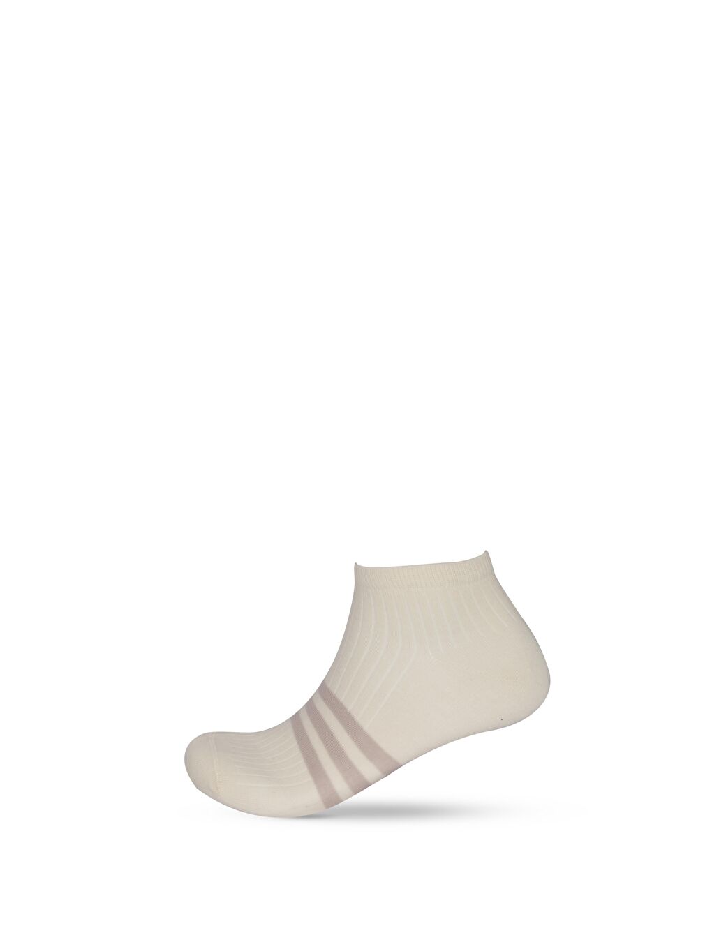 Siyah Erkek Çizgi Detaylı 3'Lü Step Çorap-4