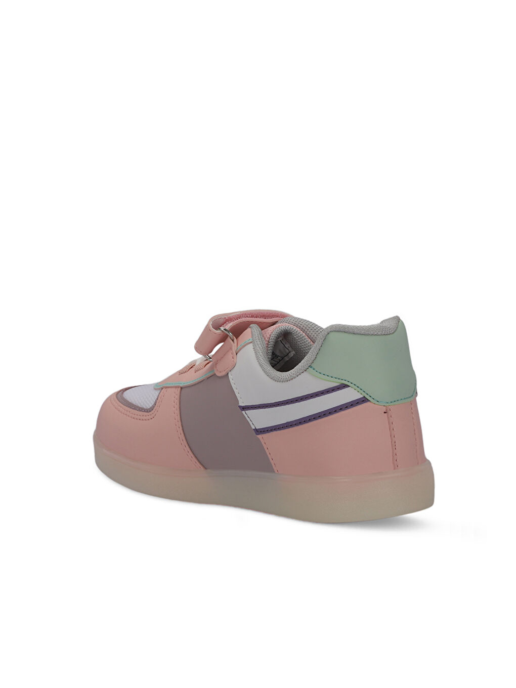 PERLE Kız Çocuk Cırt Cırtlı Beyaz / Pembe Sneaker-2