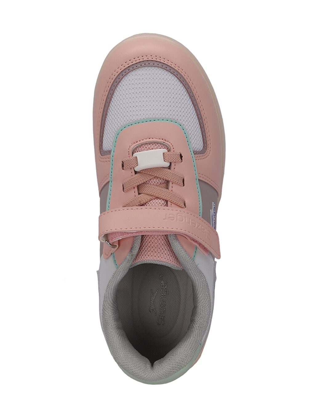 PERLE Kız Çocuk Cırt Cırtlı Beyaz / Pembe Sneaker-4