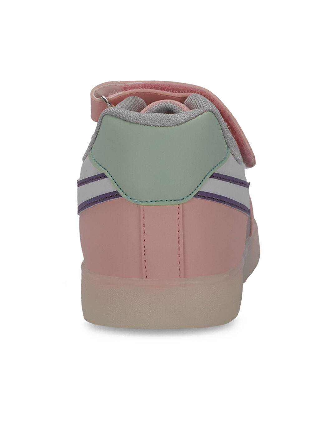 PERLE Kız Çocuk Cırt Cırtlı Beyaz / Pembe Sneaker-5