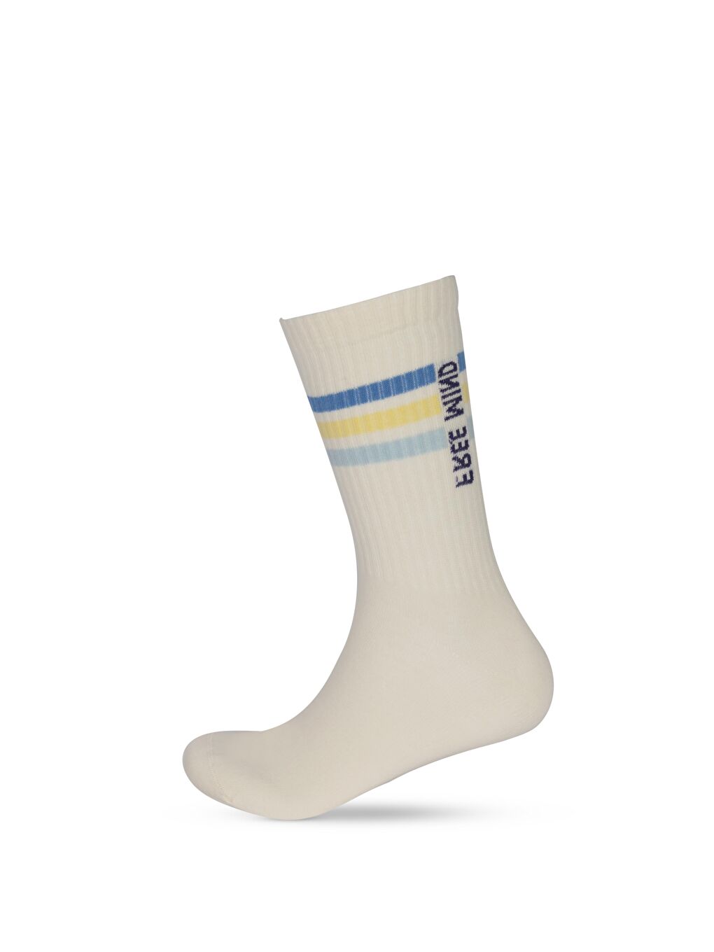 Beyaz Erkek Free Mind Yazılı 2'Li Soket Çorap-3