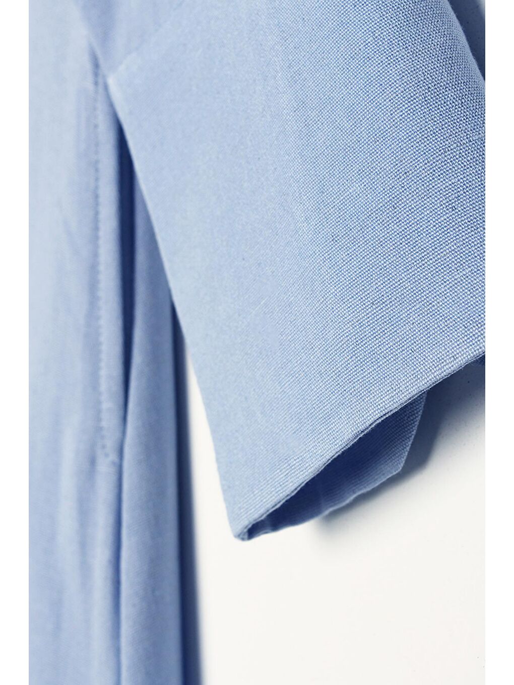 Mavi Reglan Kol Keten Ferace-4