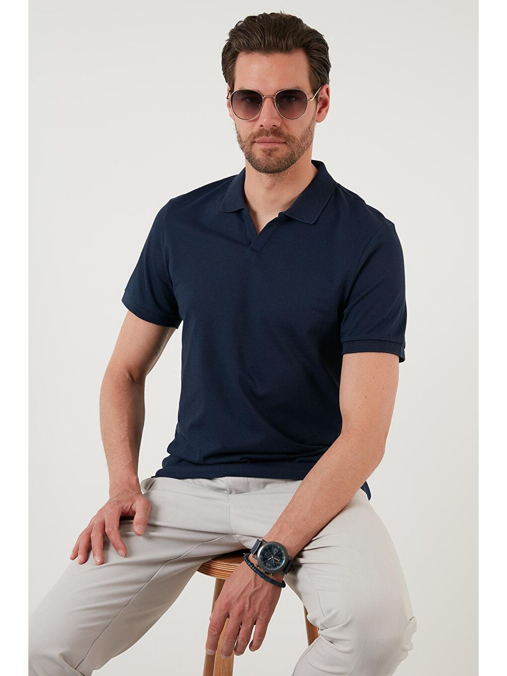 Buratti İndigo Slim Fit Pamuklu Polo T Shirt 5902141