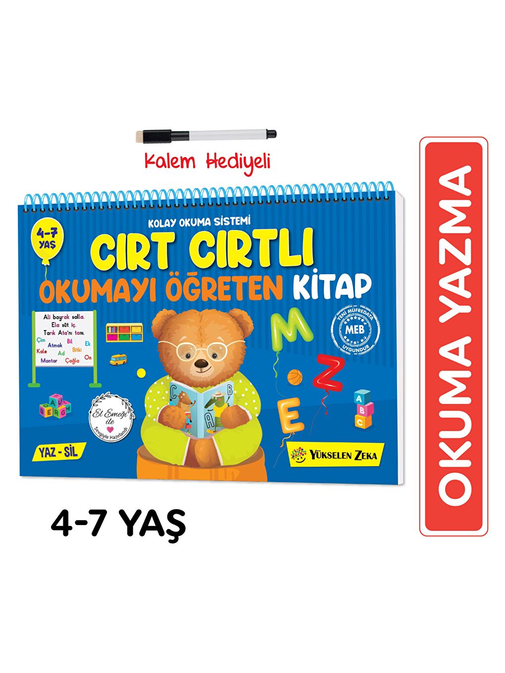 Kolay Okuma Sistemi - Cırt Cırtlı Kitap Okuma-Yazmayı Öğreniyorum (4-7 Yaş)