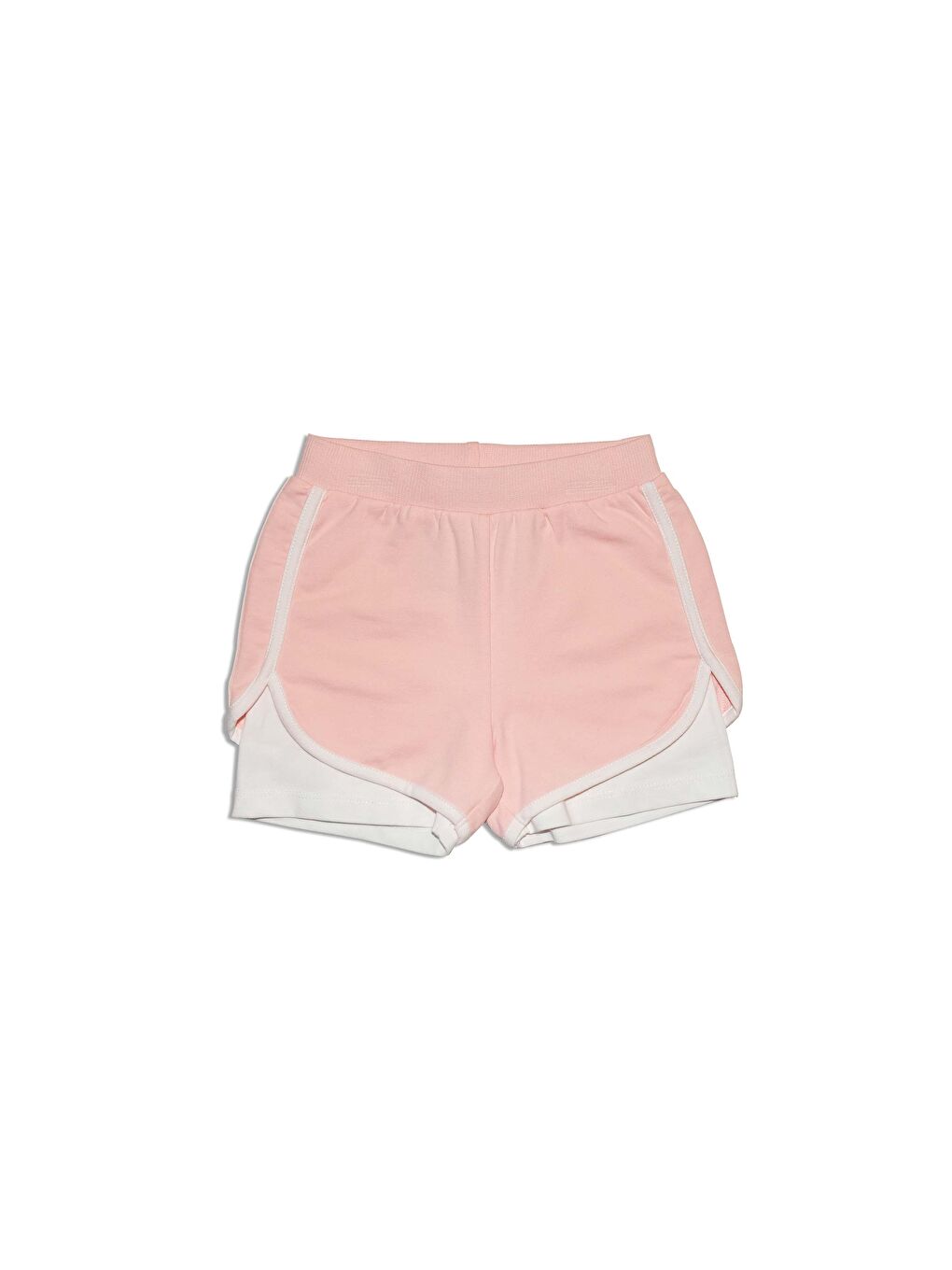 Ekru AÇIK PUDRA-EKRU Kız Çocuk 2 İplik İkili Şort