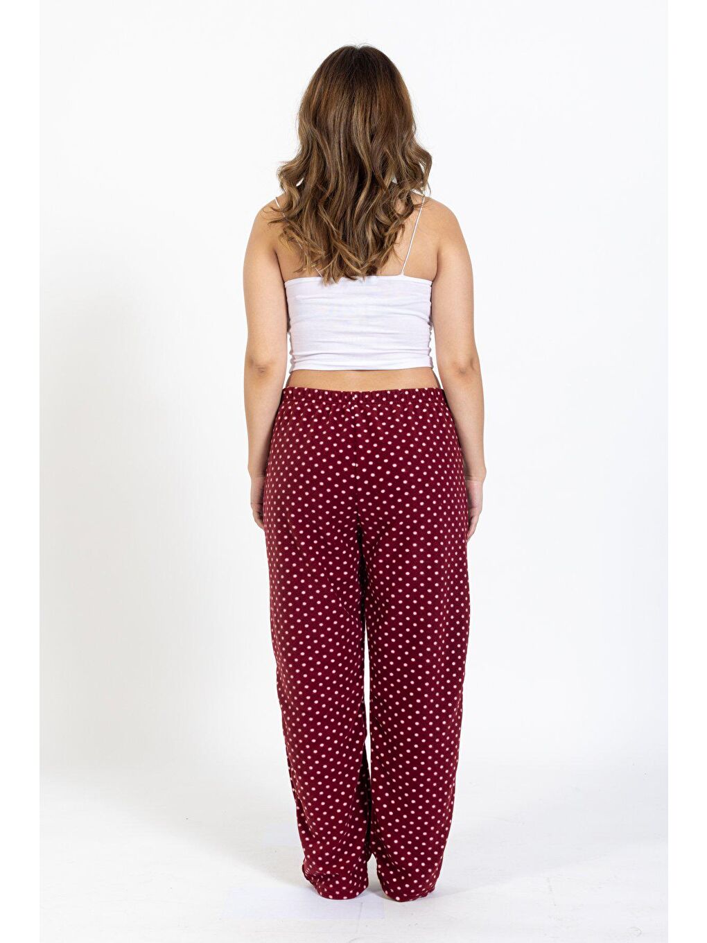 WAYNAP Bordo Kadın Kışlık  Polar Pijama Alt - 3