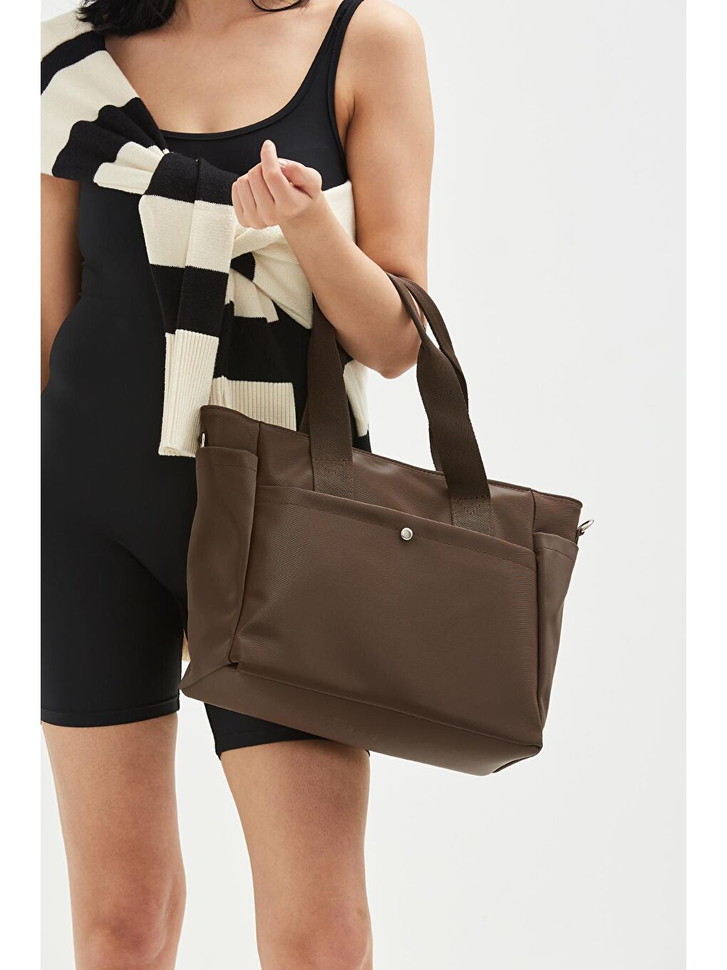 Uzun Askılı Milena Kadın Çapraz Çanta Kahverengi-1