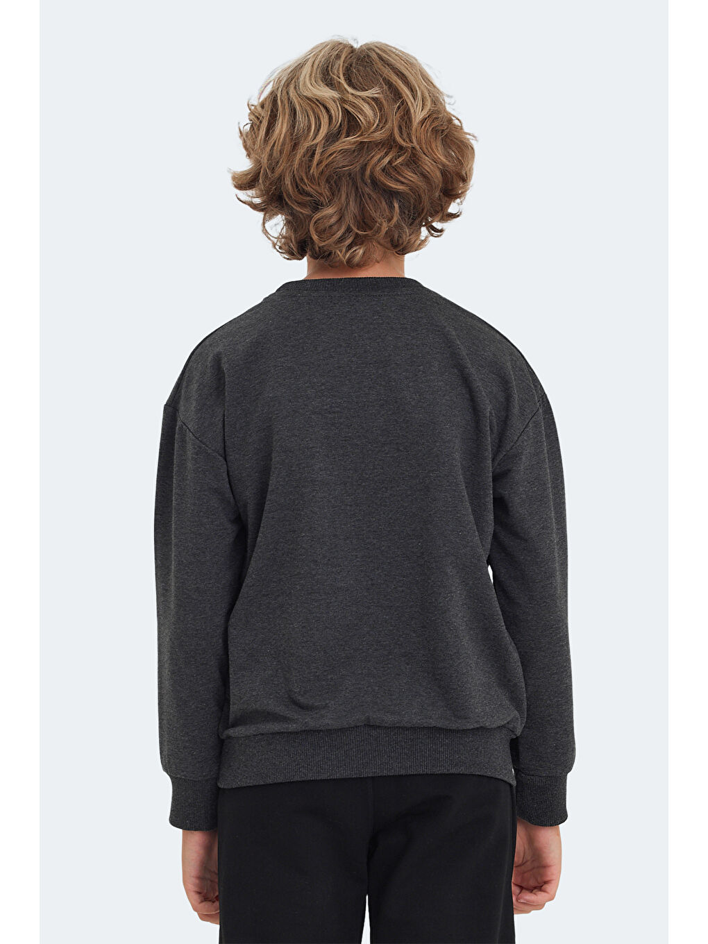 LAST Unisex Çocuk Koyu Gri Sweatshirt-1