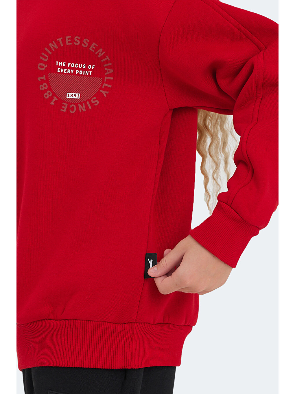 LONE Kız Çocuk Kırmızı Sweatshirt-2