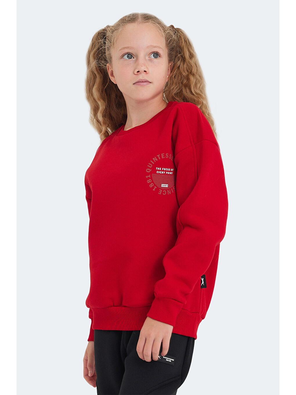 LONE Kız Çocuk Kırmızı Sweatshirt-3