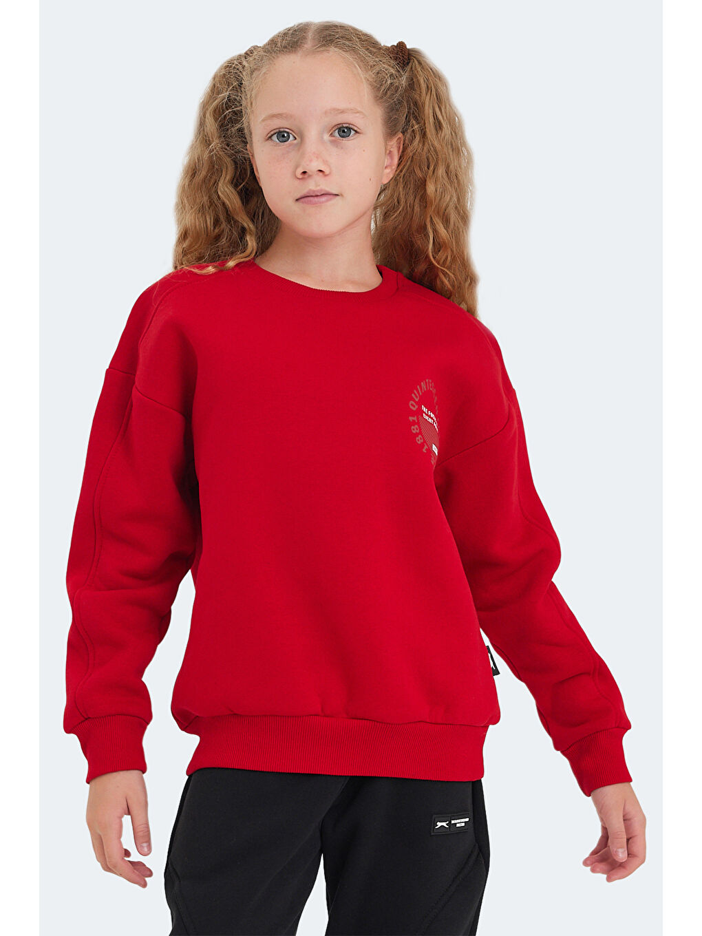 LONE Kız Çocuk Kırmızı Sweatshirt-6