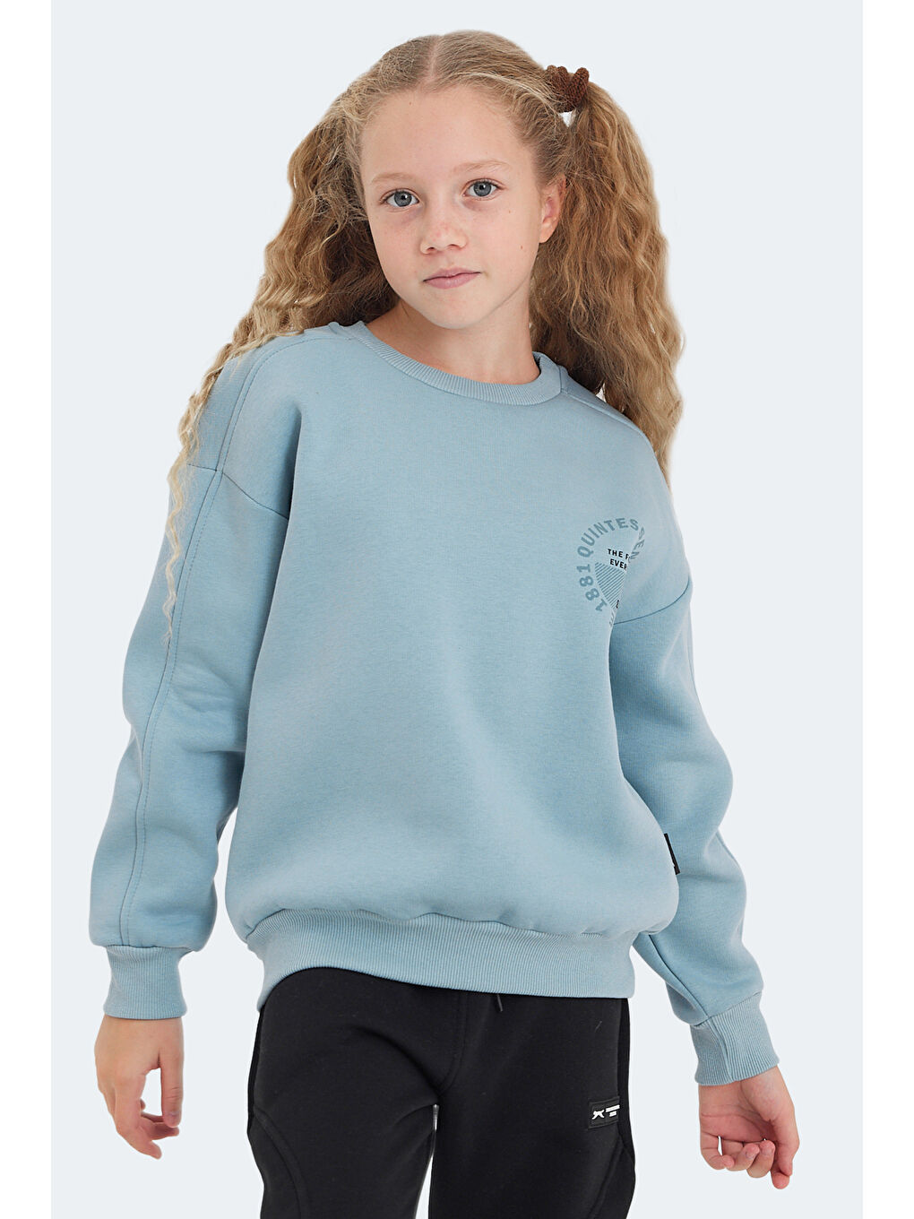 LONE Unisex Çocuk Mavi Sweatshirt-1