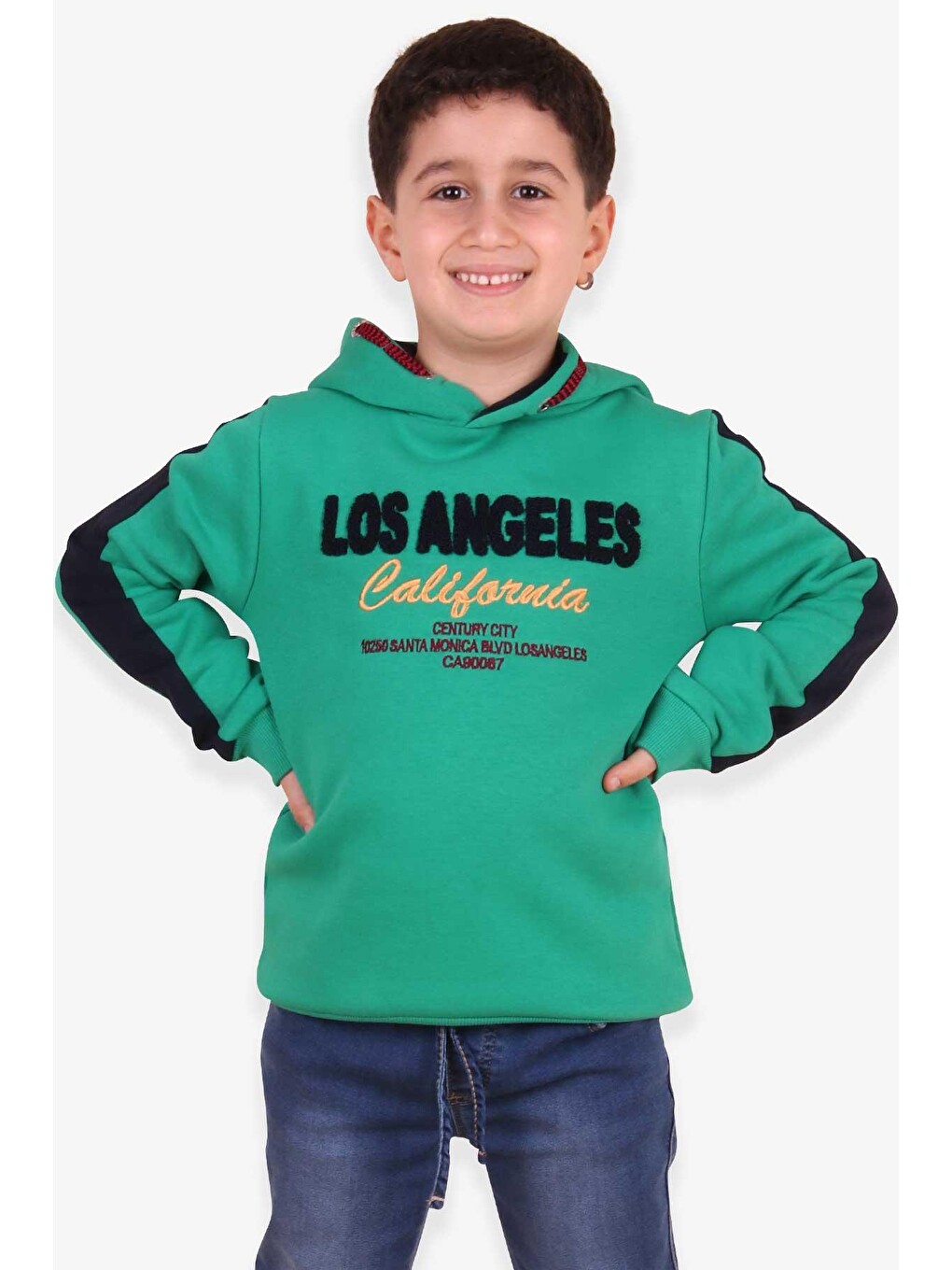 Erkek Çocuk Sweatshirt Süzene Nakışlı Yeşil (10 Yaş)
